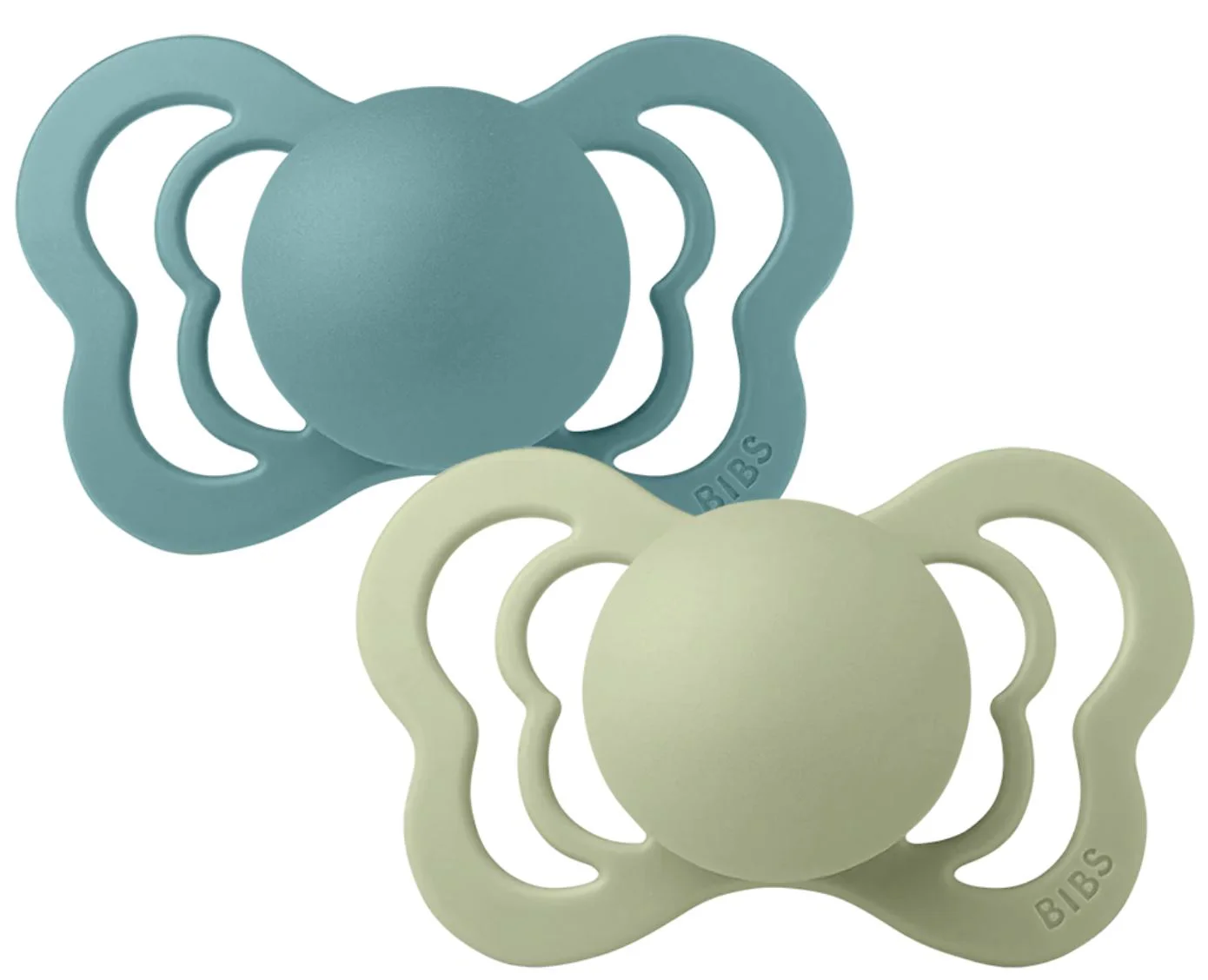 Set 2 suzete anatomice din latex BIBS Couture Island Sea/Sage (0-6 luni) foto