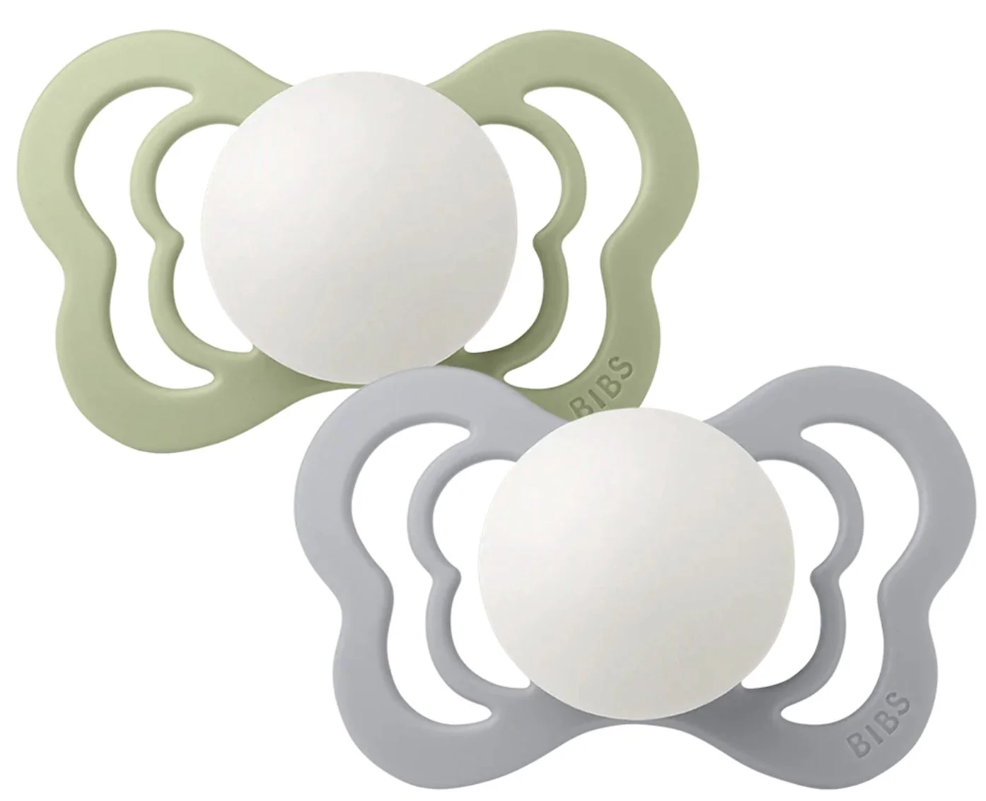 Set 2 suzete anatomice din latex BIBS Couture Glow Sage/Cloud (0-6 luni) foto