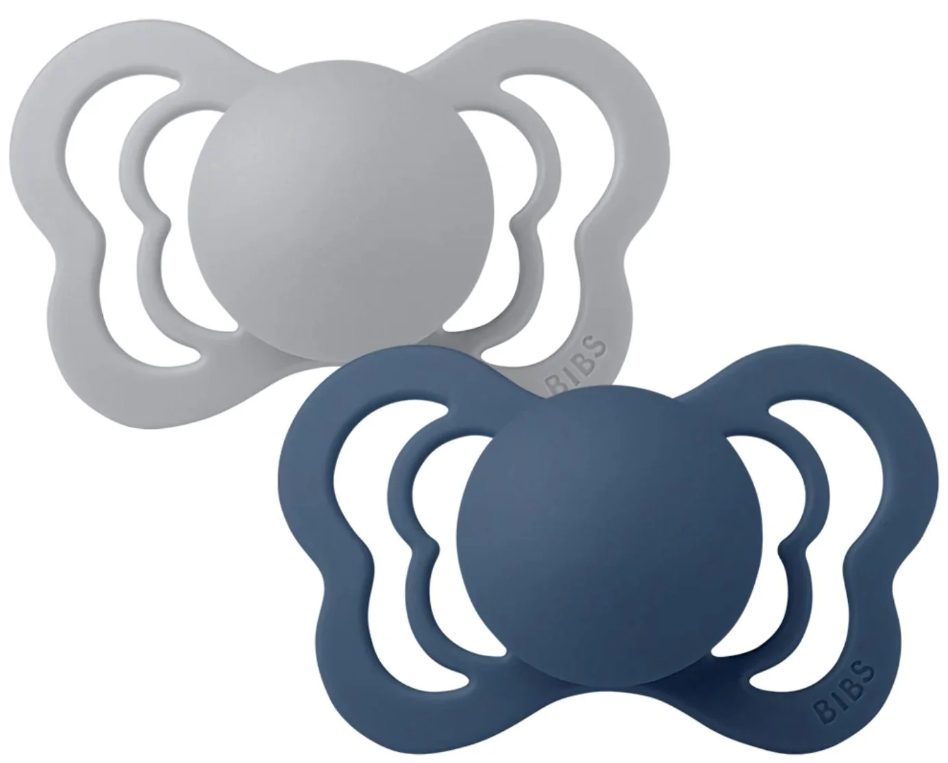 image for Set 2 suzete anatomice din latex BIBS Couture Cloud/Steel Blue (6-18 luni) foto