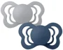 Set 2 suzete anatomice din latex BIBS Couture Cloud/Steel Blue (6-18 luni) foto