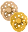 Набор из 2 круглых латексных пустышек BIBS Boheme Desert Sand/Honey Bee (0-6 мес.) foto