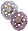 Set 2 suzete rotunde din latex BIBS Boheme Fossil Grey/Mauve (0-6 luni) foto
