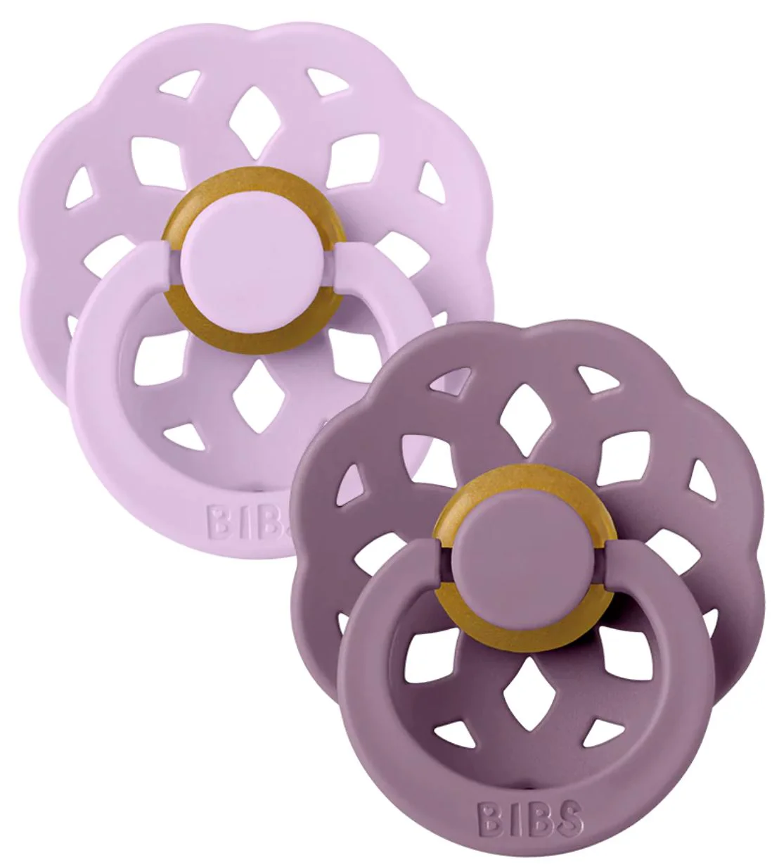 Set 2 suzete rotunde din latex BIBS Boheme Violet Sky/Mauve (0-6 luni) foto