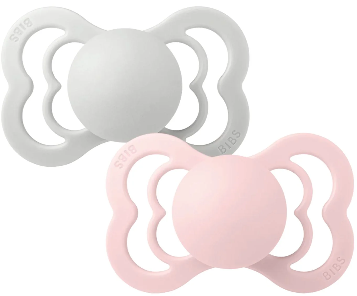 Set 2 suzete simetrice din silicon BIBS Supreme Haze/Blossom (6-18 luni) foto