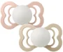 Set 2 suzete simetrice din latex BIBS Supreme Glow Blush/Vanilla (6-18 luni) foto