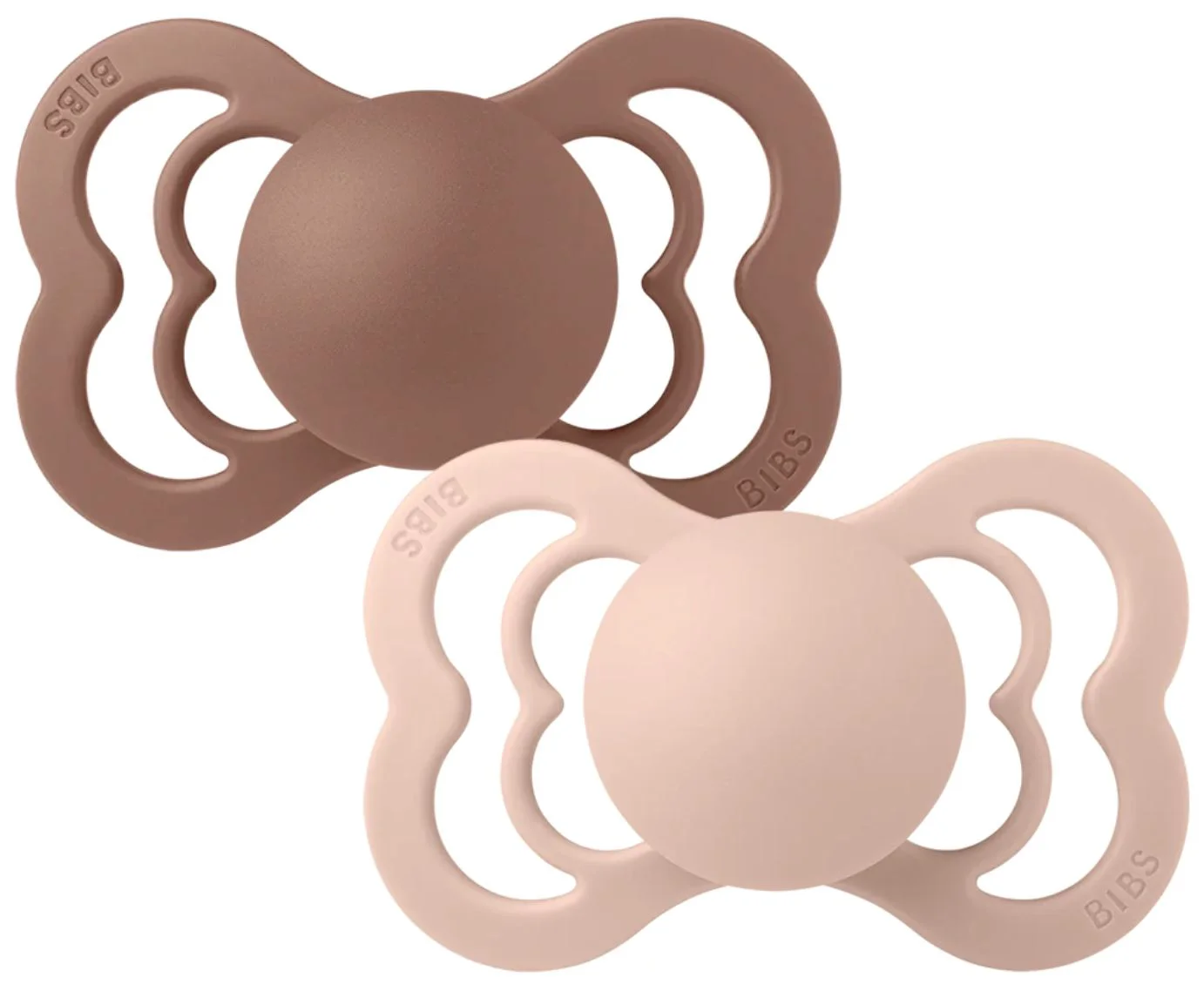 Set 2 suzete simetrice din latex BIBS Supreme Woodchuck/Blush (6-18 luni) foto