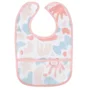 Baveta cu 2 fete si buzunar BabyJem Pink Puzzle, 24x35 cm foto
