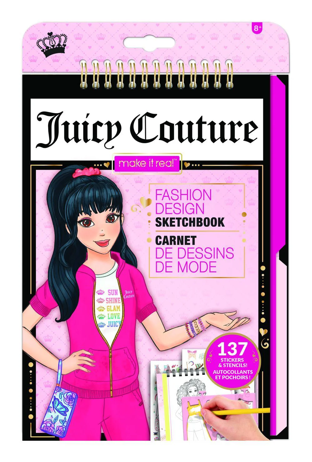 Carnet Make It Real Juicy Couture Fashion Sketchbook