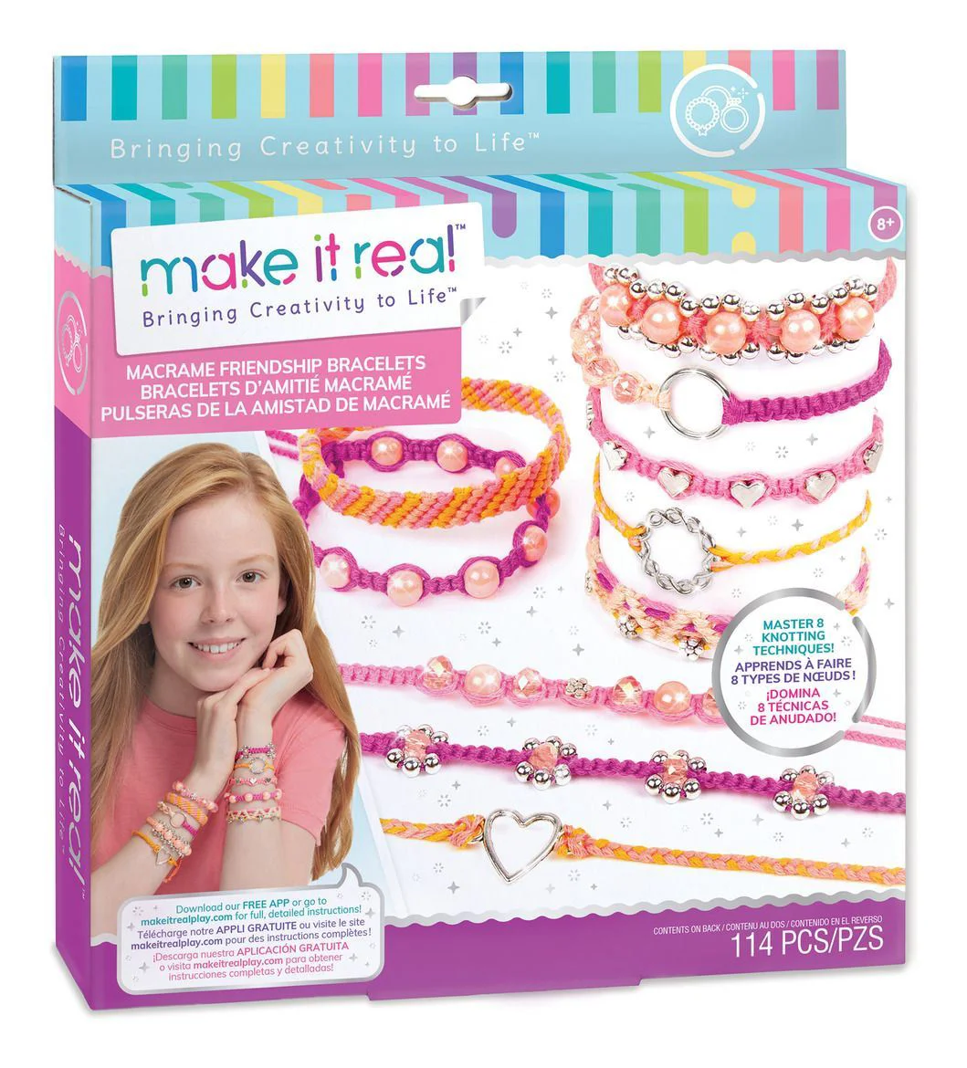 Творческий набор Make It Real Macrame Friendship Bracelets