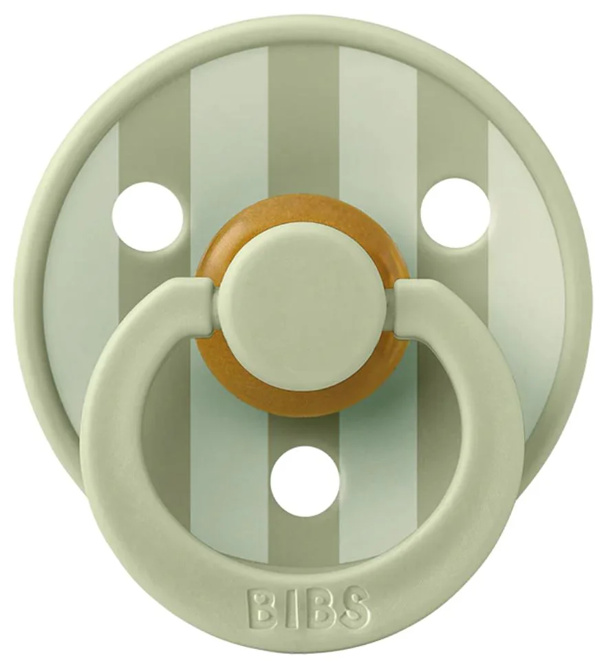 Suzeta rotunda din latex BIBS Studio Colour Stripes - Sage (0-6 luni) foto