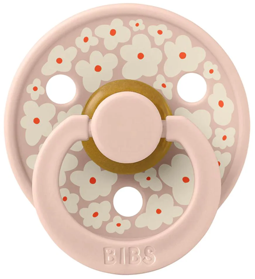 Suzeta rotunda din latex BIBS Studio Colour Jasmine Field - Blush (6-18 luni) foto