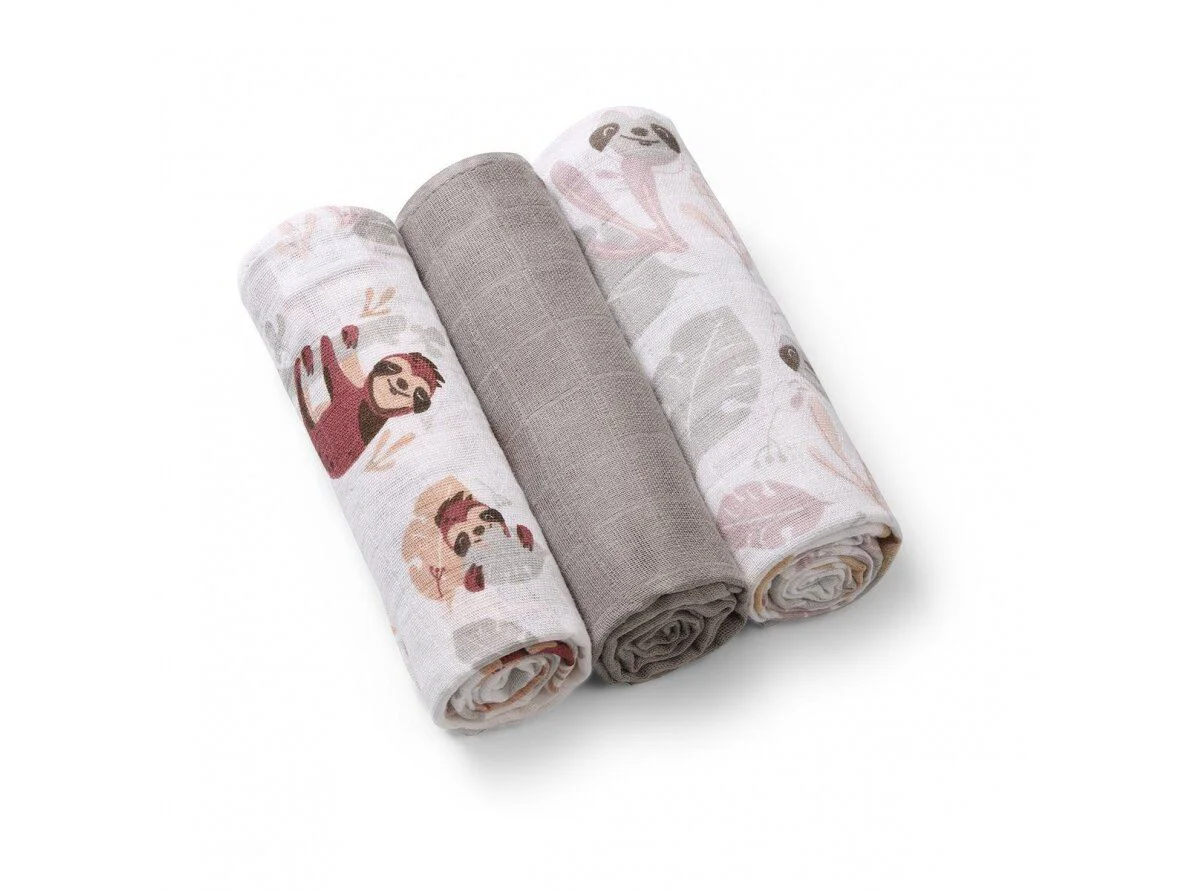 Pelinci de muselina super moale BabyOno Gri, 3 buc.