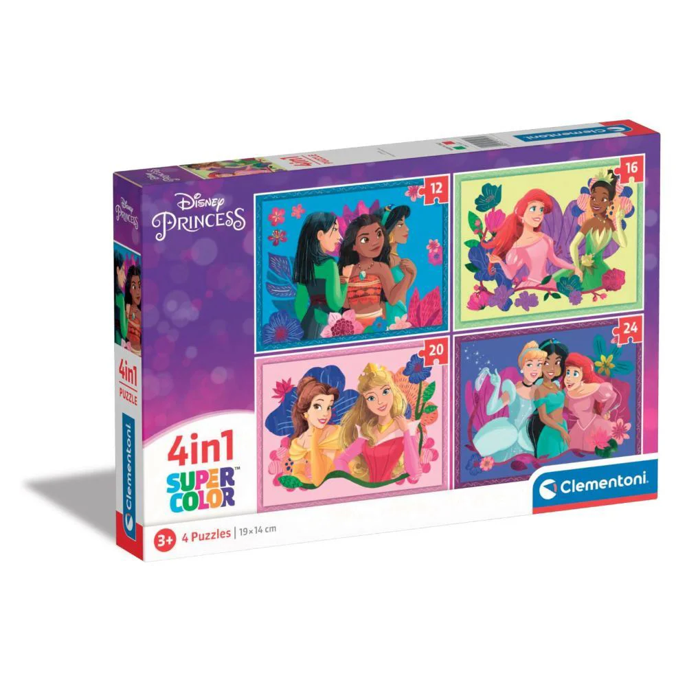 Puzzle 4 in 1 Clementoni Printesele Disney