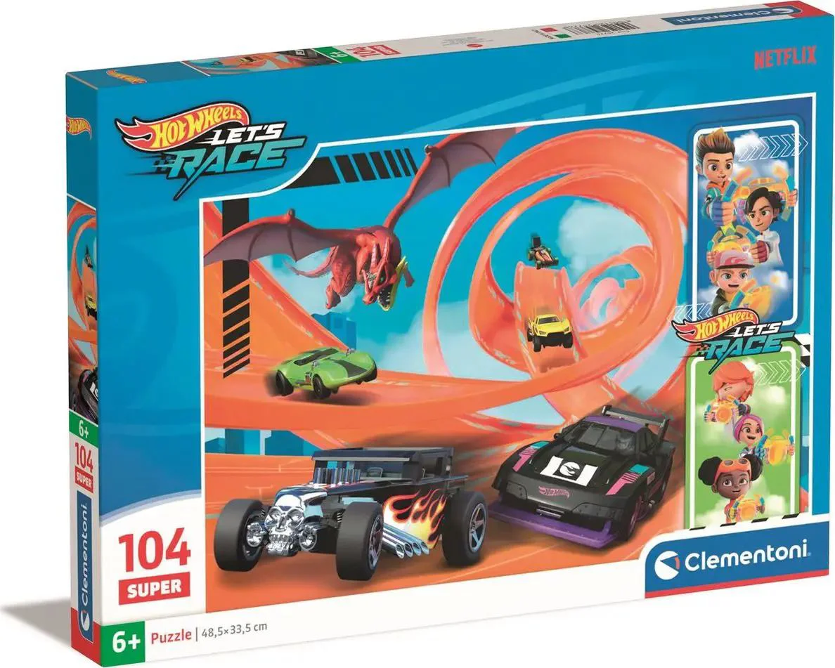 Пазл Clementoni Hot Wheels, 104 детали foto