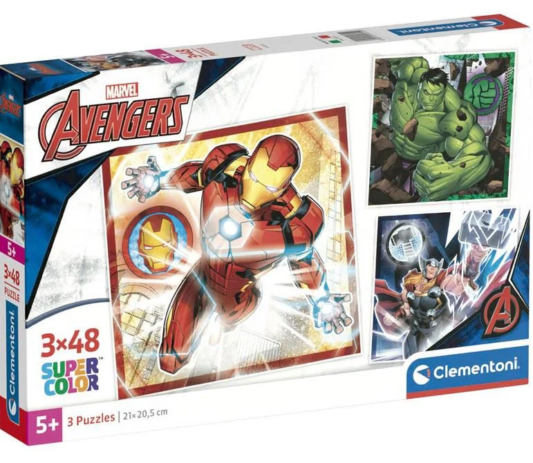 Puzzle Clementoni Marvel Razbunatorii, 3x48 el. foto