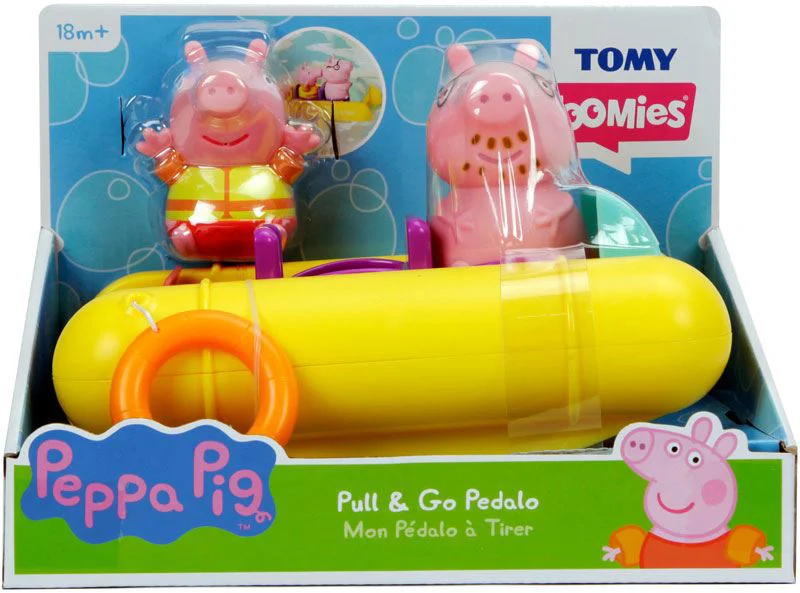 Jucarie de baie Tomy Purcelusa Peppa pe bicicleta