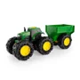 Jucarie interactiva Tomy John Deere Tractor cu remorca