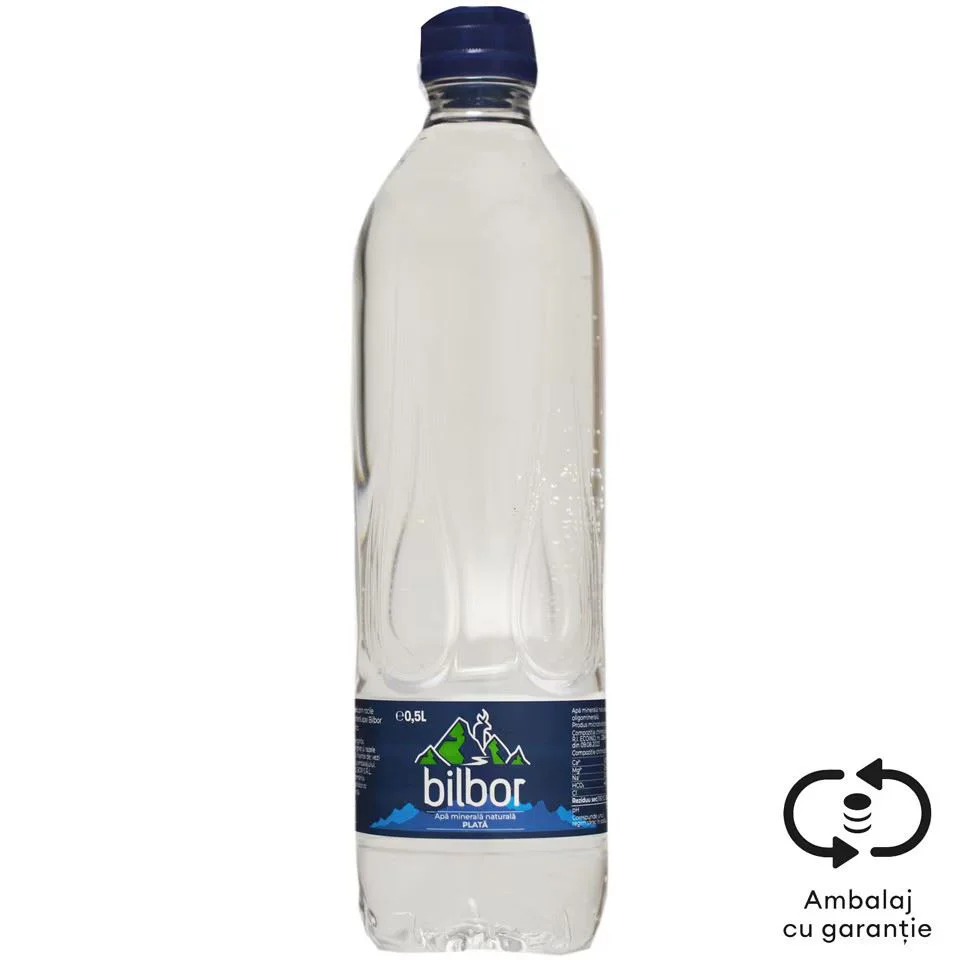 Apa minerala naturala (plata) Bilbor, 500 ml