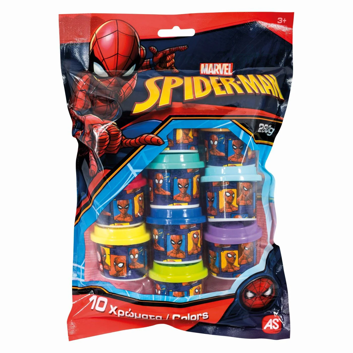 Set plastilina Clementoni Spiderman,10 buc.