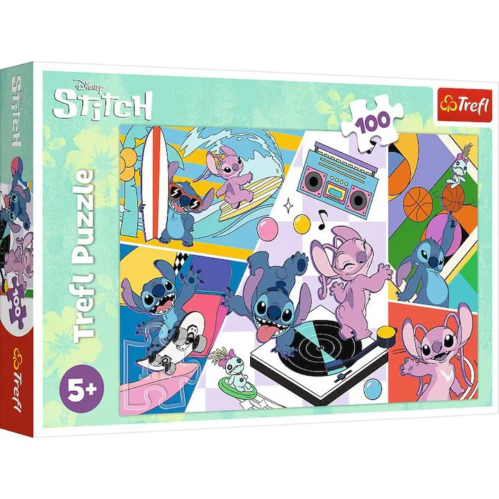 image for Puzzle Trefl Amintirile lui Stitch, 100 el. foto