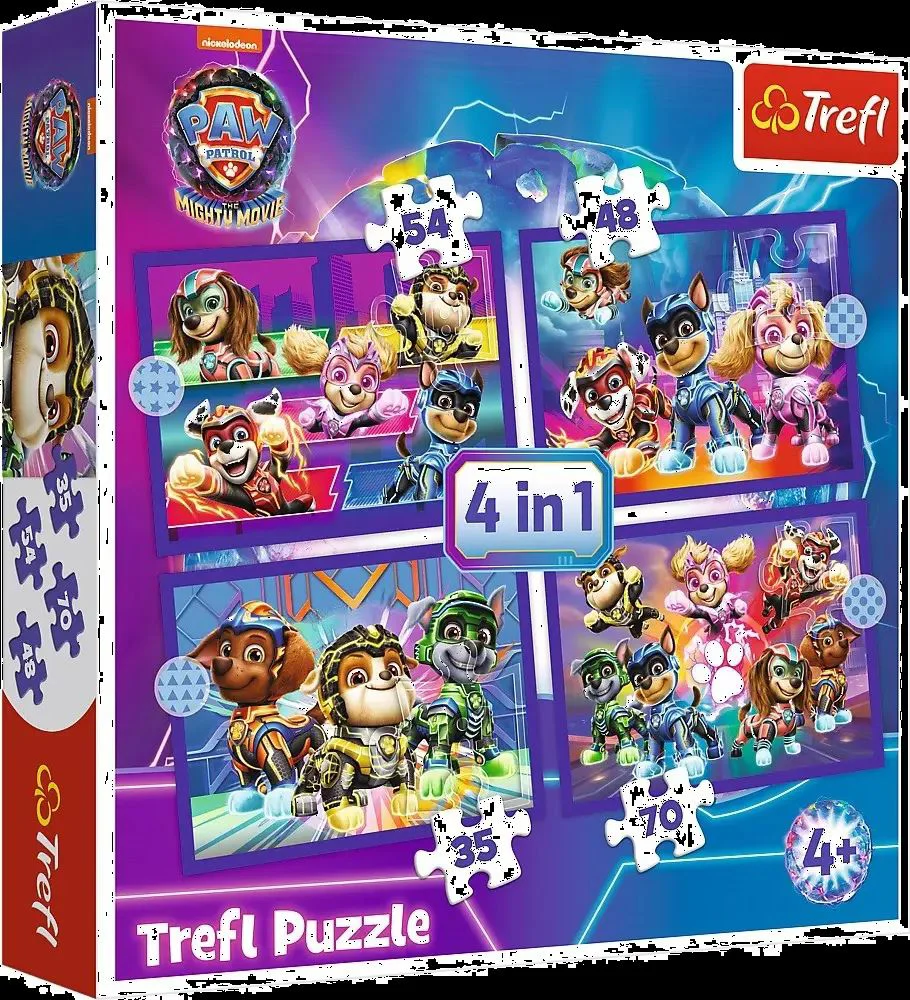 Puzzle Trefl 4 in 1 Patrula Catelusilor foto