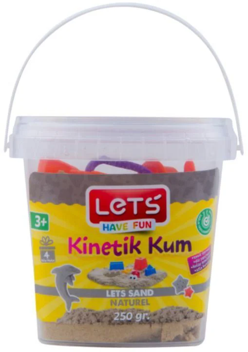 Кинетический песок Let's Натуральный с аксессуарами, 250 г