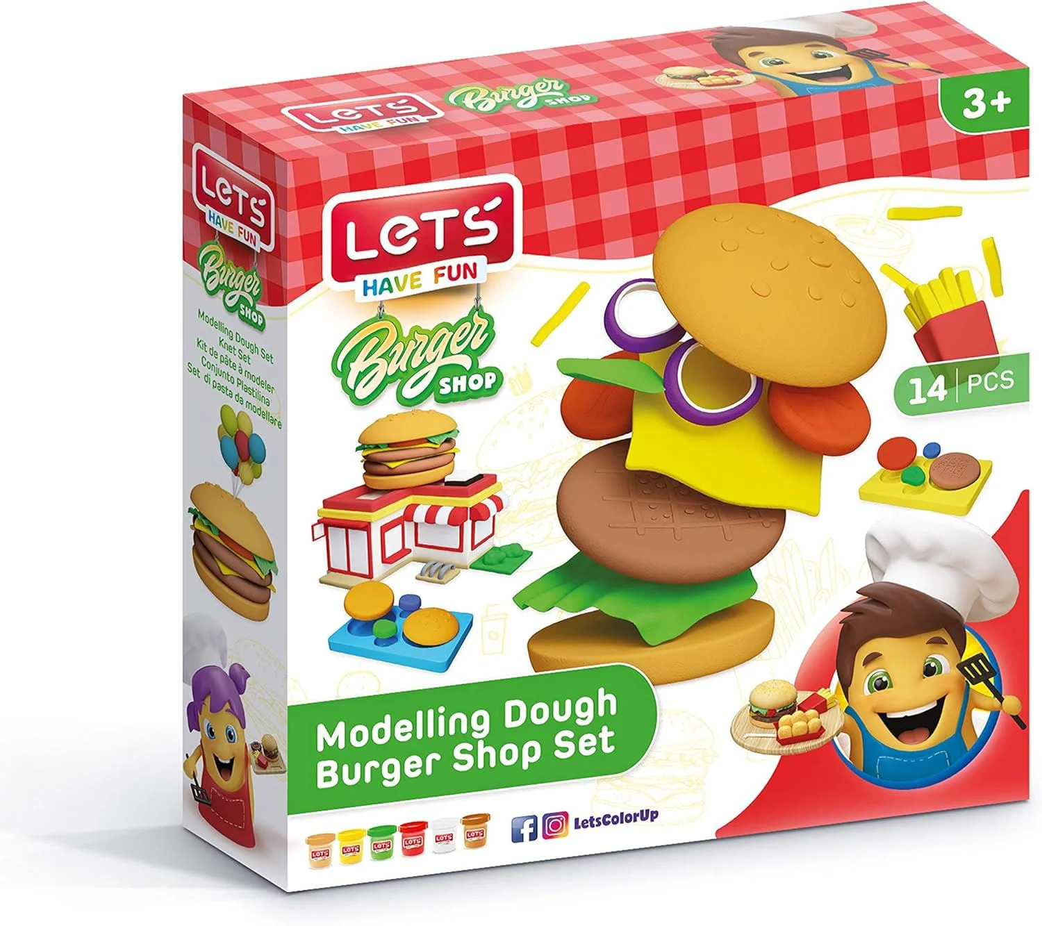 Set pentru modelare Let's Hamburger, 8 forme