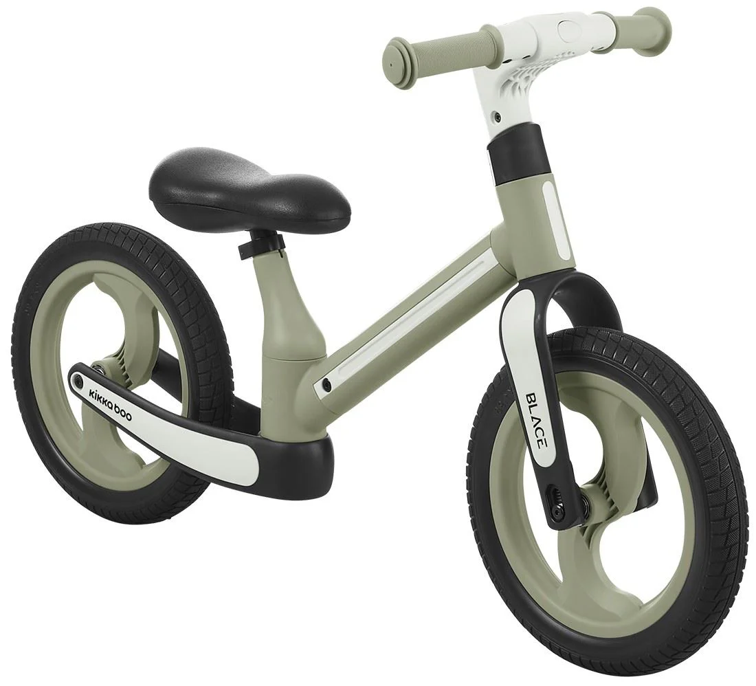 Bicicleta fara pedale KikkaBoo Blace Army Green foto