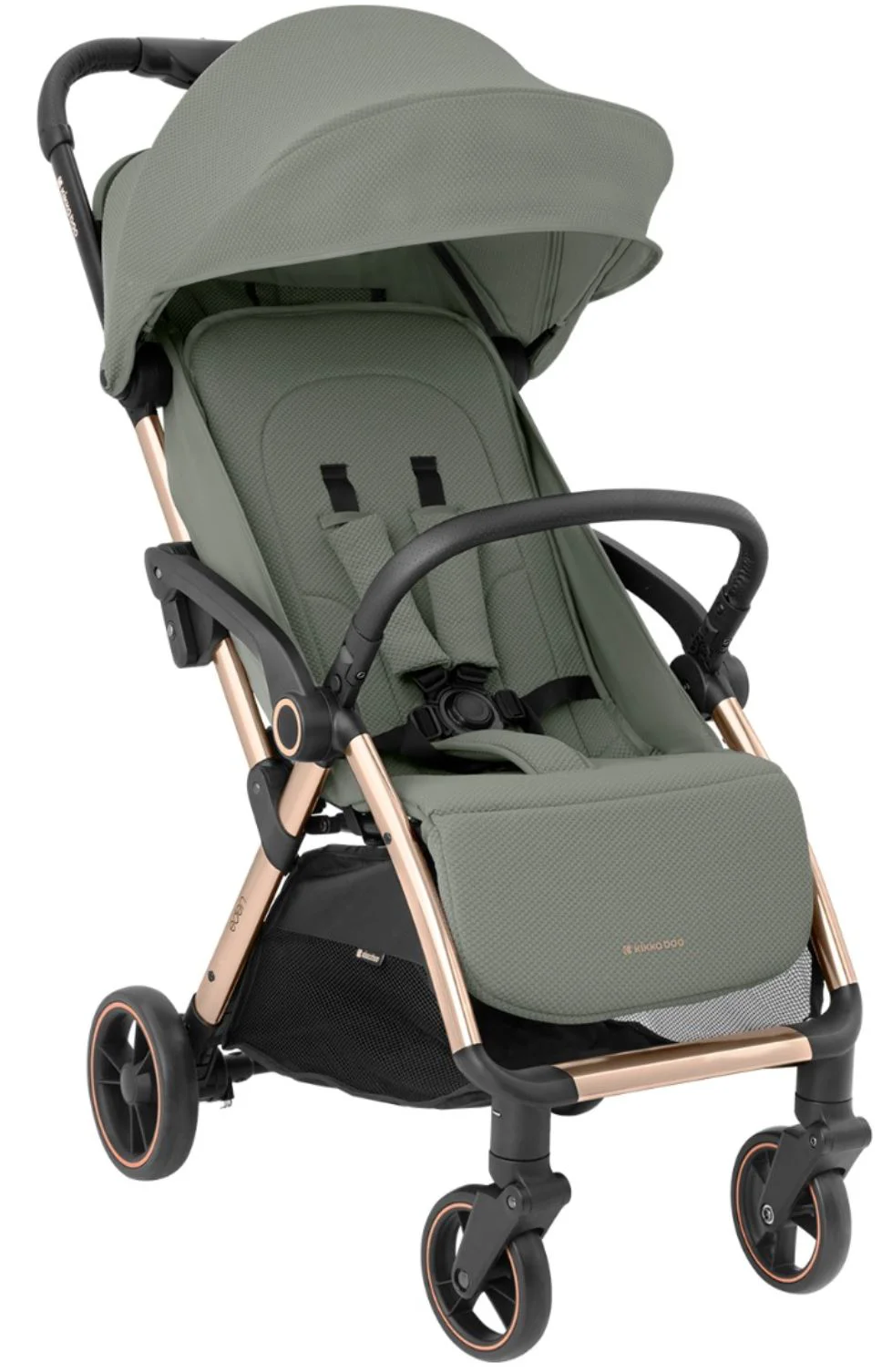 image for Carucior cu pliere automata KikkaBoo Eden Army Green foto