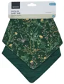 Набор из 2 муслиновых нагрудников KikkaBoo Secret Garden Green foto