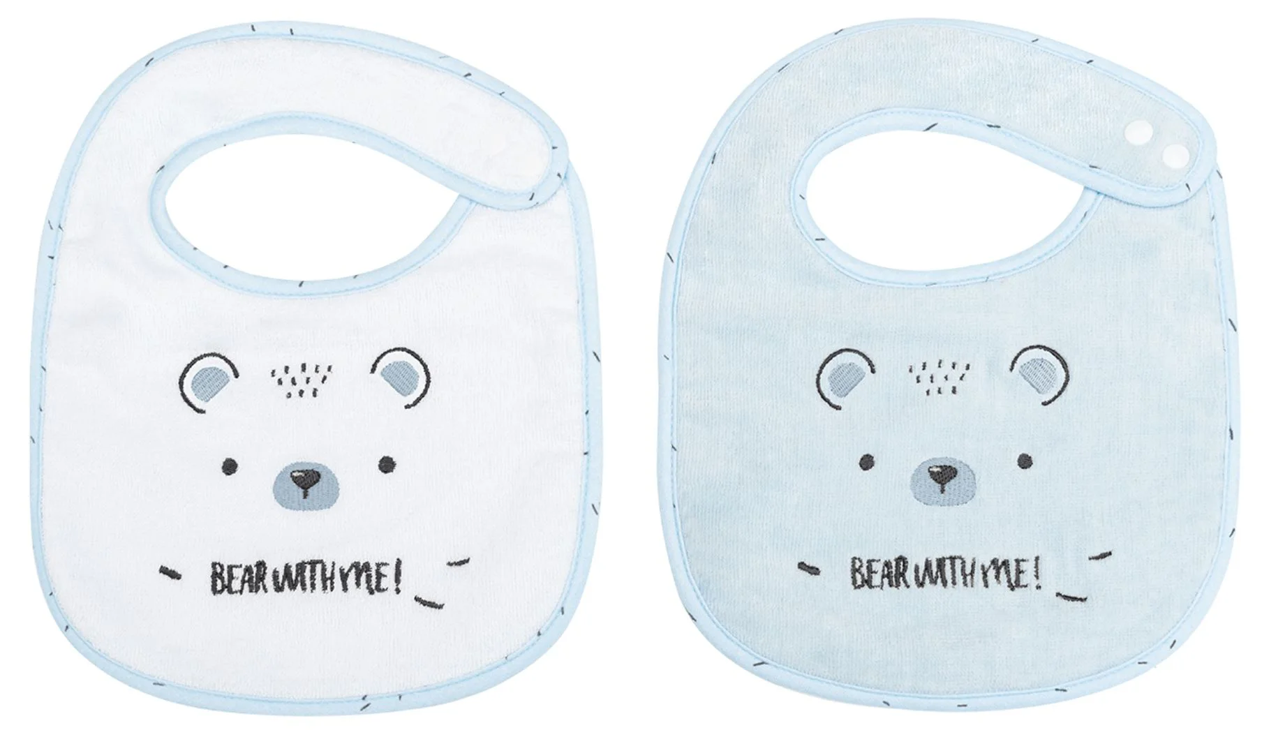 image for Set 2 bavete KikkaBoo Bear with me Blue foto