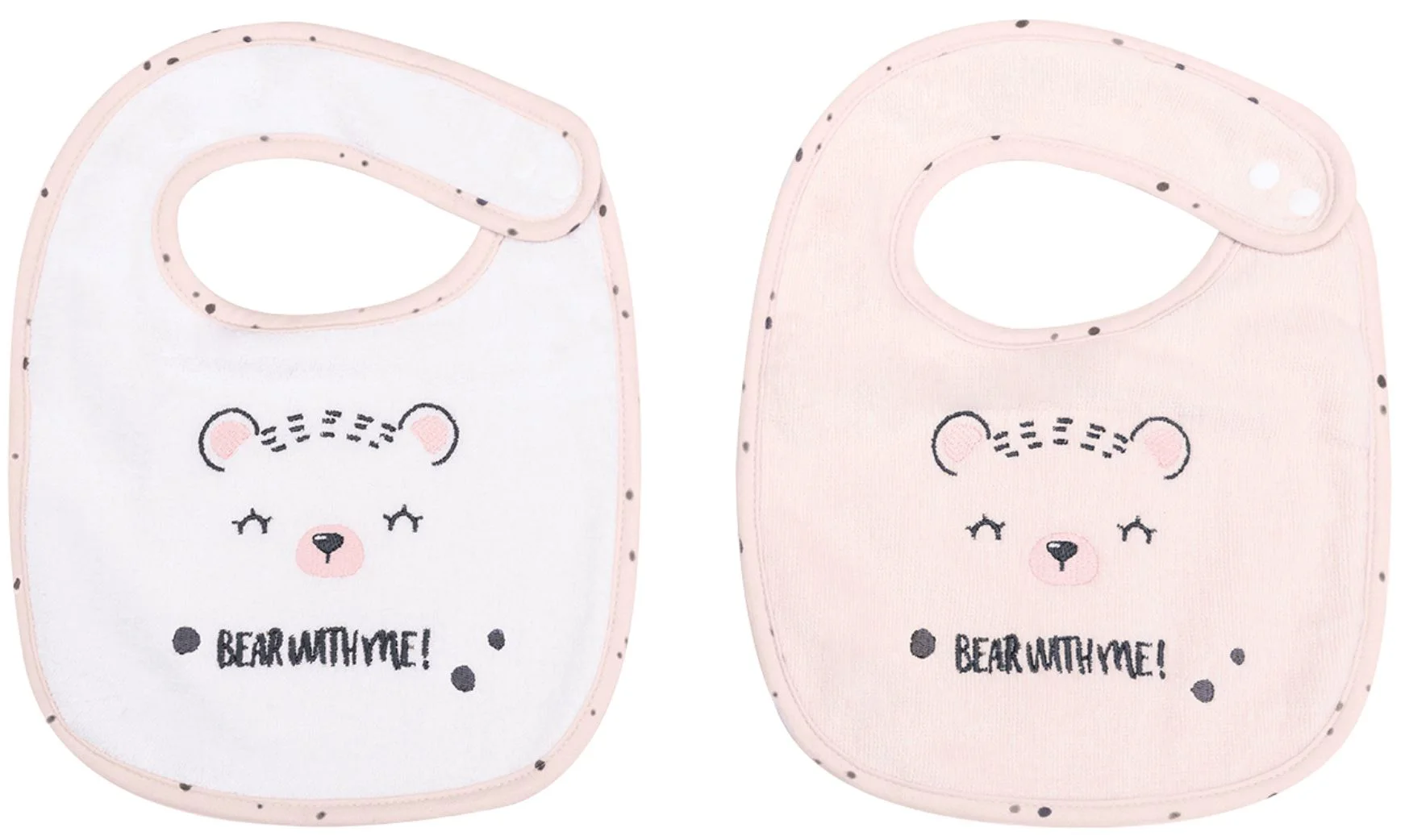 Set 2 bavete KikkaBoo Bear with me Pink