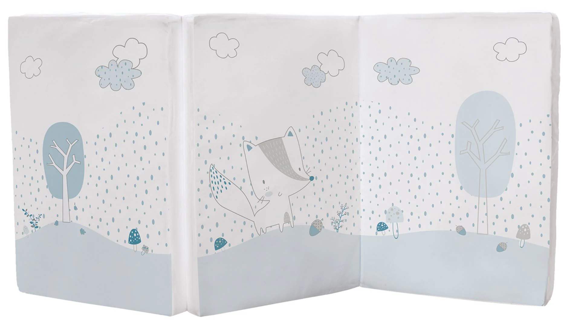 Saltea pliabila pentru patut KikkaBoo Little Fox, 120x60x5 cm foto