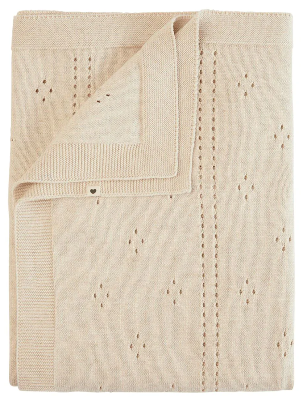 Patura tricotata BIBS Pointelle Ivory (70x100 cm)