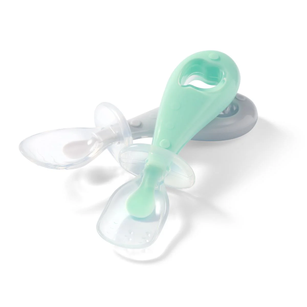 image for Силиконовая ложкa BabyOno Зеленая, 2 шт. foto