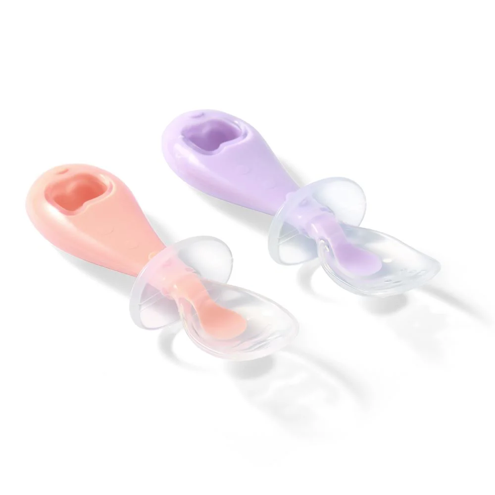image for Силиконовая ложка BabyOno Фиолетовый, 2 шт. foto