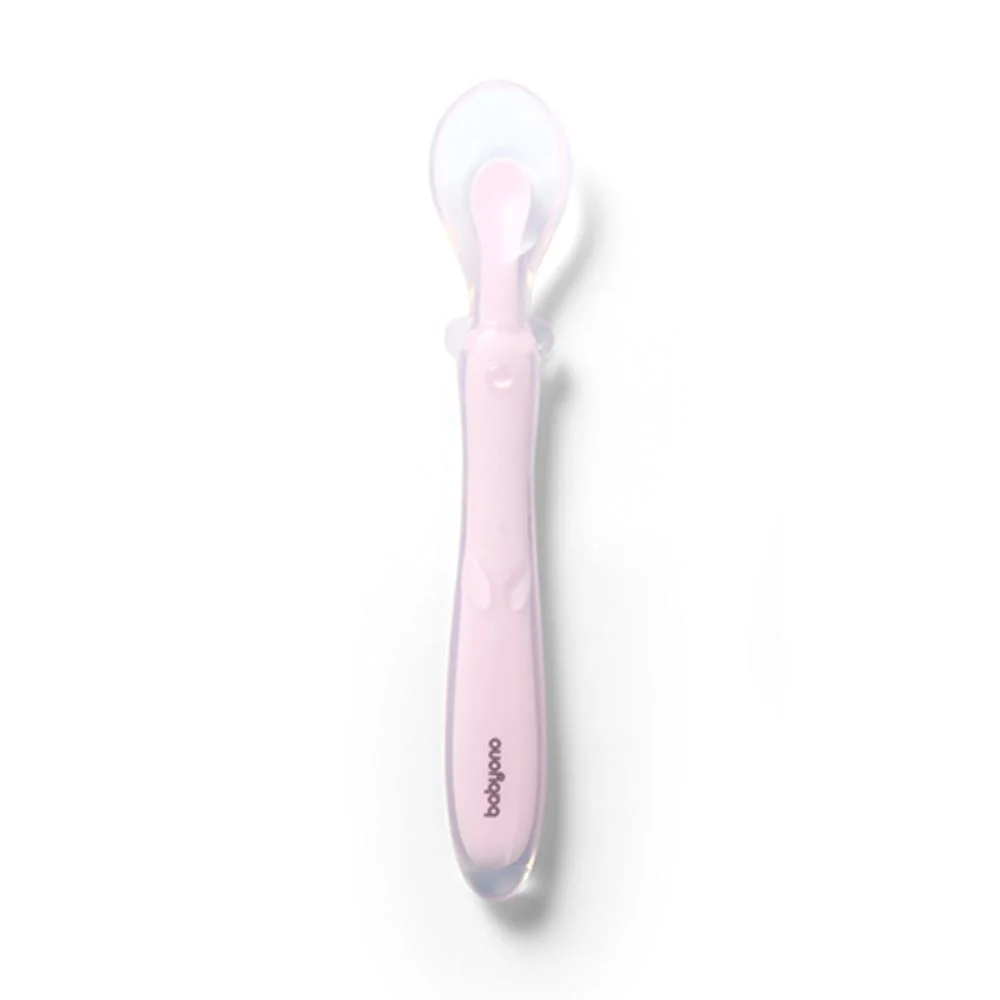 image for Гибкая ложка BabyOno из силикона Розовый foto