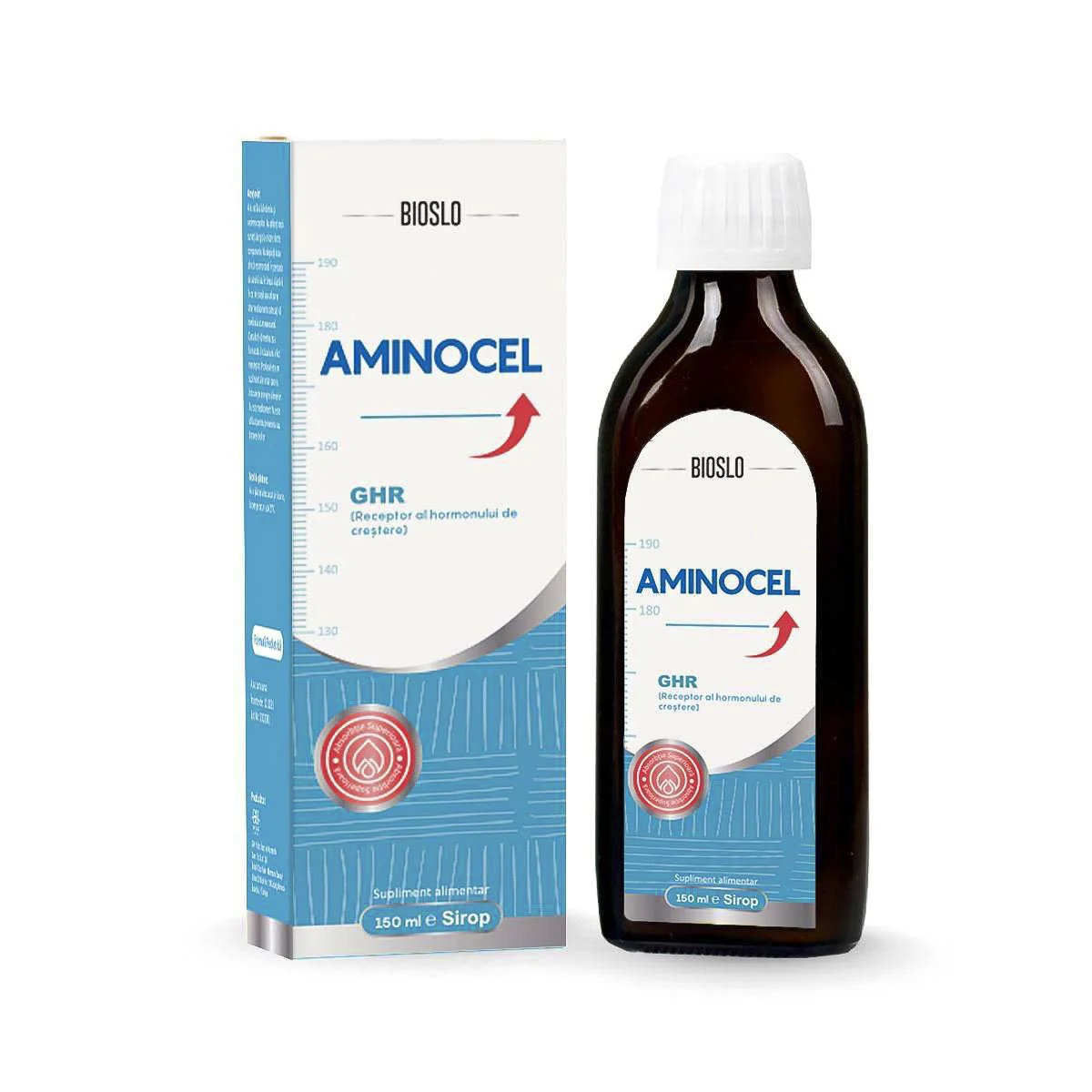 image for Aminocel Sirop Bioslo GHR, 150 ml foto