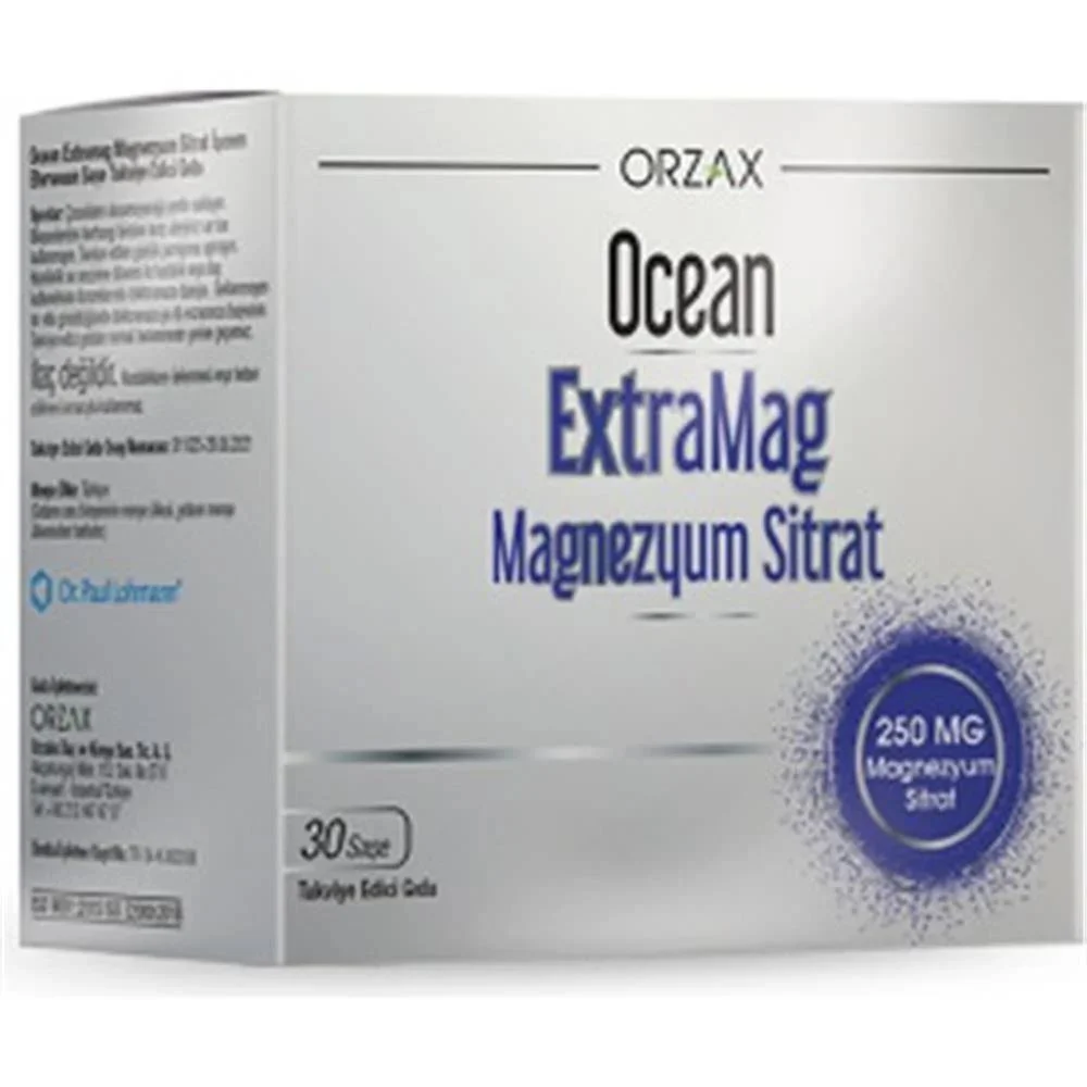 Пищевая добавка Orzax Ocean ExtraMag B6 Magnezium Citrat, 30 доз