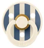 Suzeta rotunda din latex BIBS Studio Colour Block - Ivory Steel Blue (0-6 luni) foto