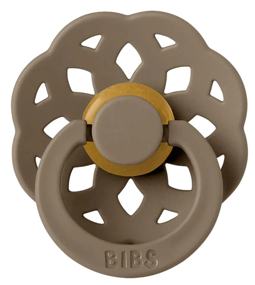Suzeta rotunda din latex BIBS Boheme Dark Oak (0-6 luni) foto