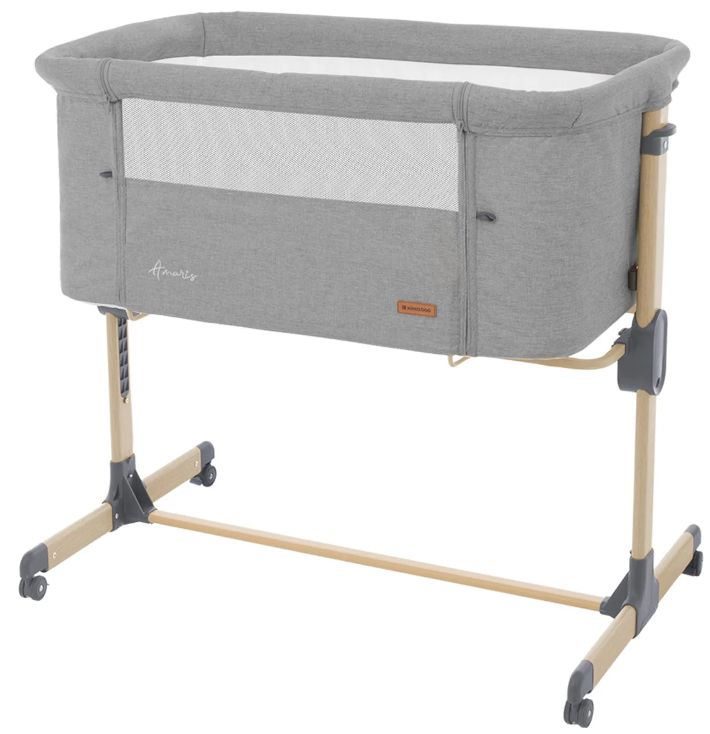 image for Кроватка co-sleeper KikkaBoo Amaris Light Grey foto
