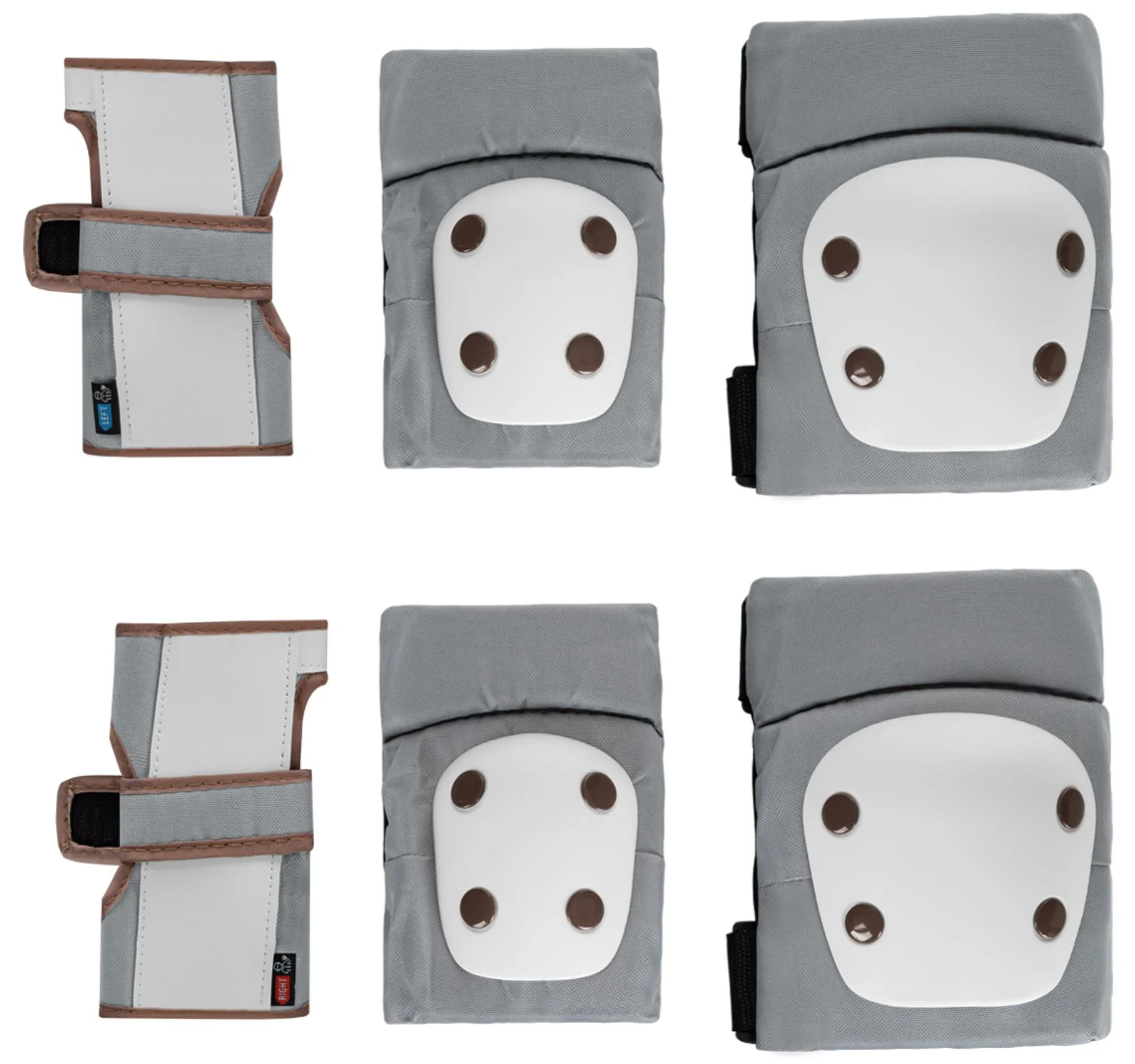 Set de protectii pentru genunchi si coate KikkaBoo Grey