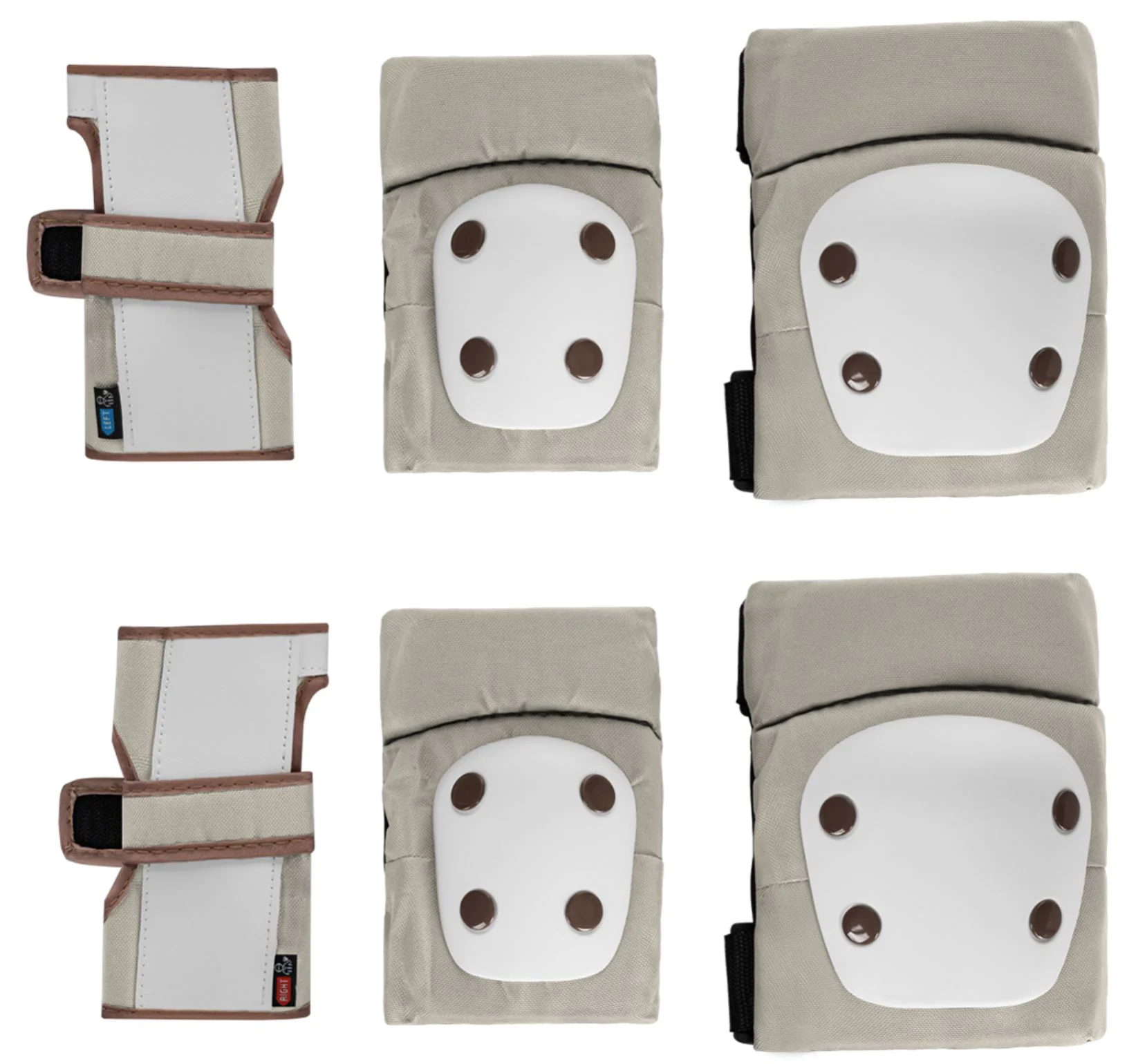 Set de protectii pentru genunchi si coate KikkaBoo Beige
