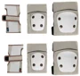 Set de protectii pentru genunchi si coate KikkaBoo Beige