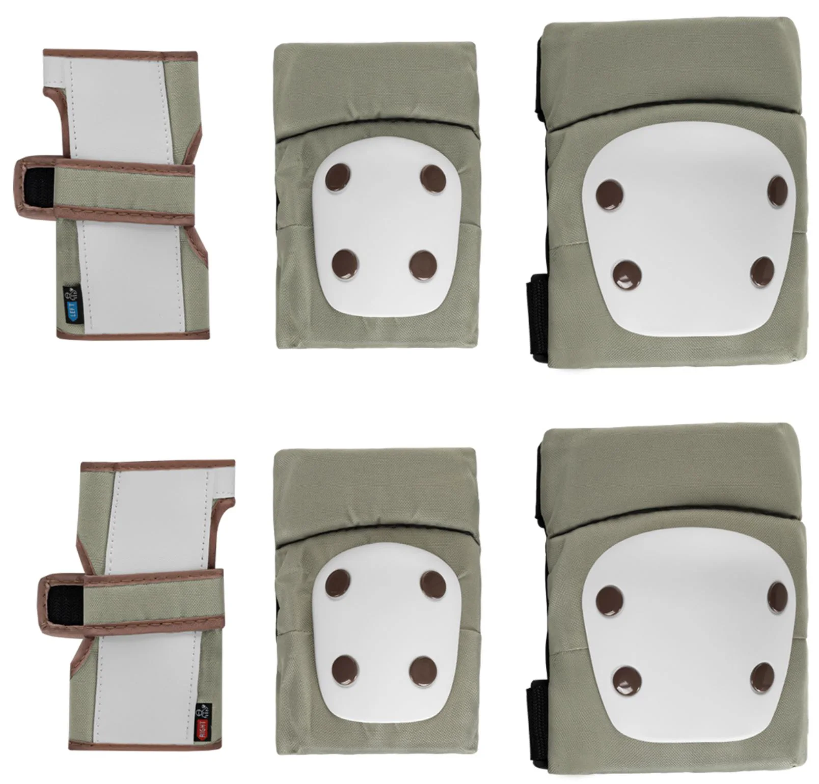 Set de protectii pentru genunchi si coate KikkaBoo Army Green