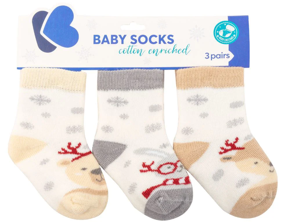 Набор из 3 пар носков термо KikkaBoo Polar Christmas
