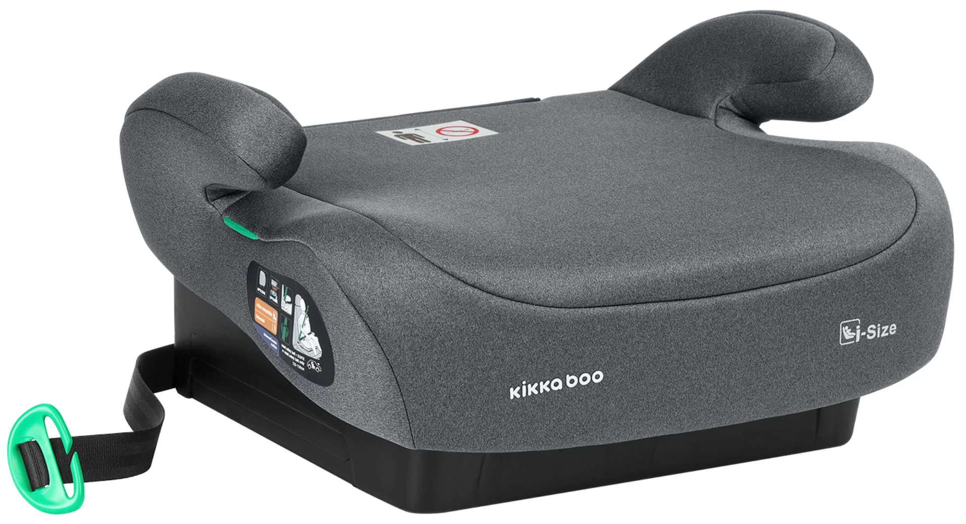 Автокресло-бустер i-Size KikkaBoo i-Go Dark Grey, 125-150 см
