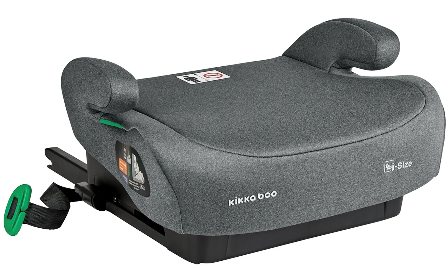 Scaun auto booster i-Size KikkaBoo i-Tip Dark Grey, 125-150 cm