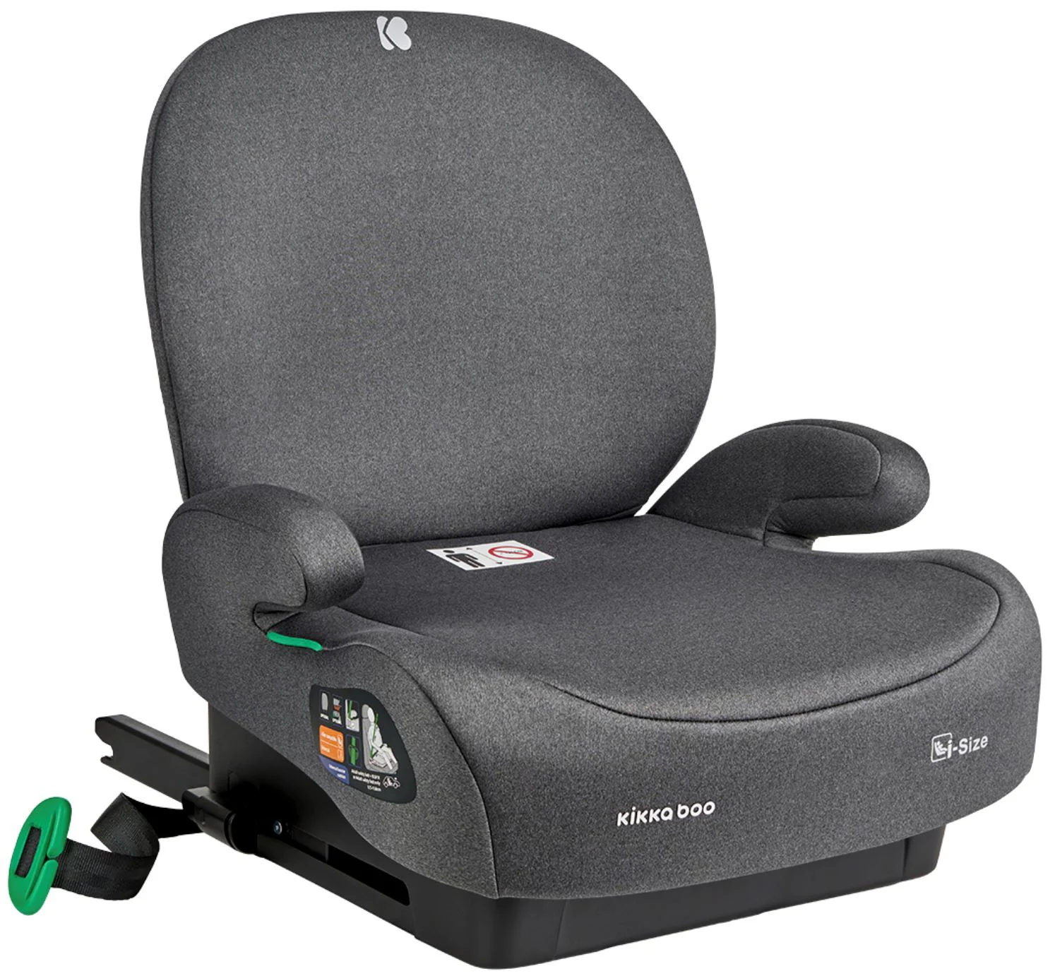 Автокресло-бустер i-Size KikkaBoo i-Boost Dark Grey, 125-150 см